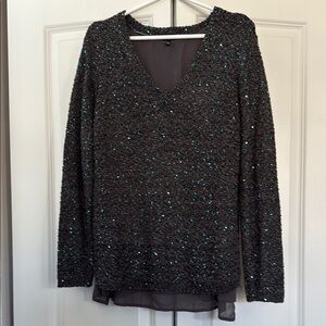 Elegant Black and Green Women's Top